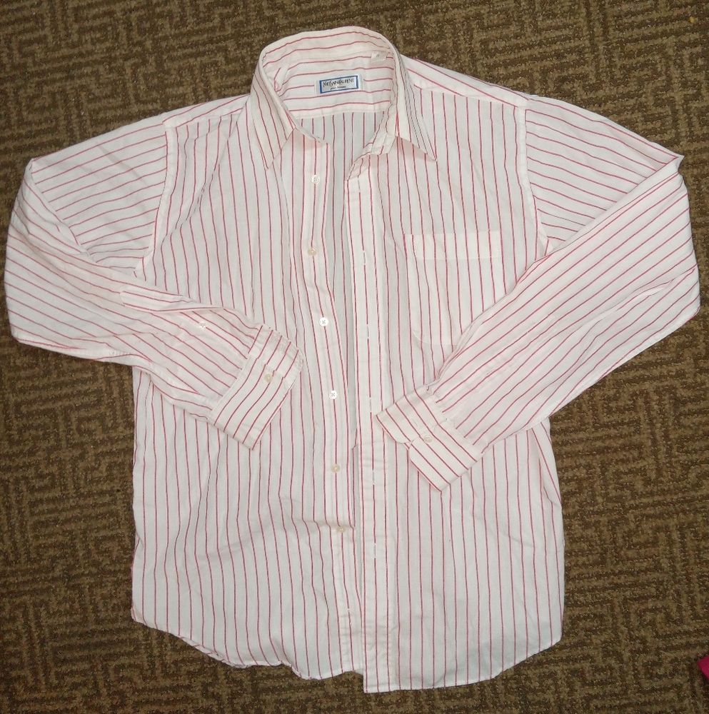 Yves Saint Laurent Vintage Men's Sz 38/15 Button Up Dress Shirt
